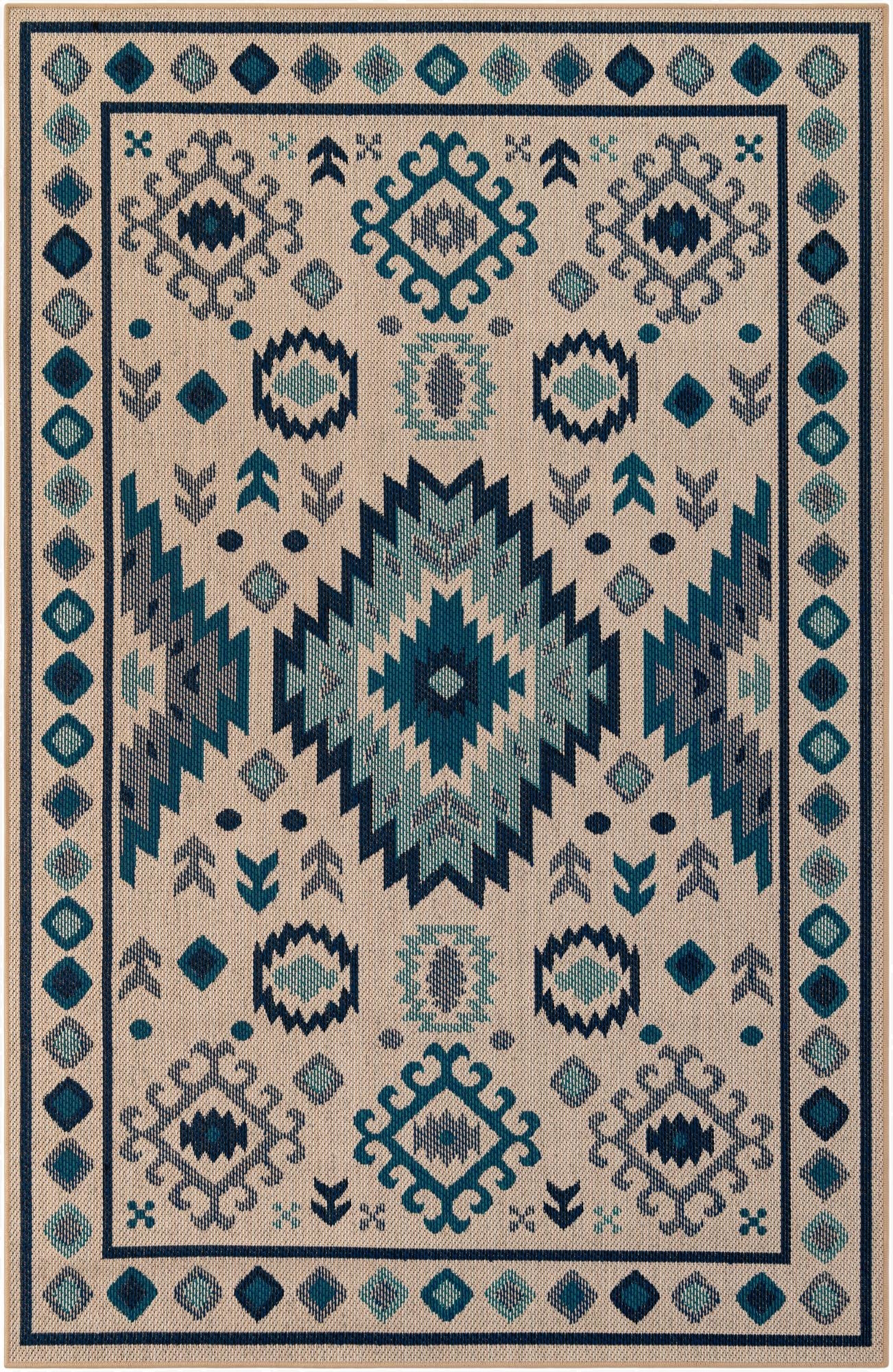 6' x 9'  Washable Baja Indoor / Outdoor Rug