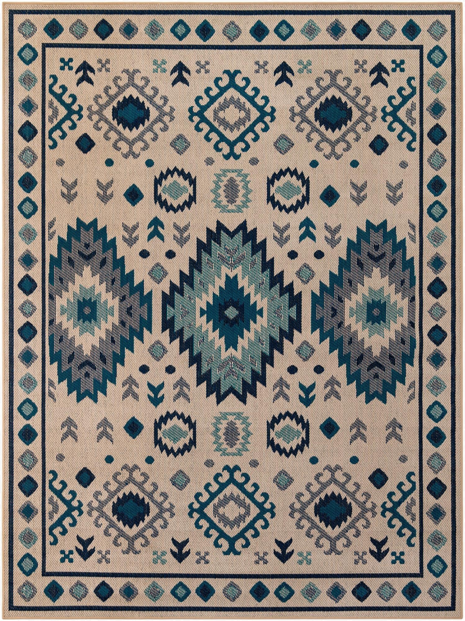 7' 10 x 10'  Washable Baja Indoor / Outdoor Rug