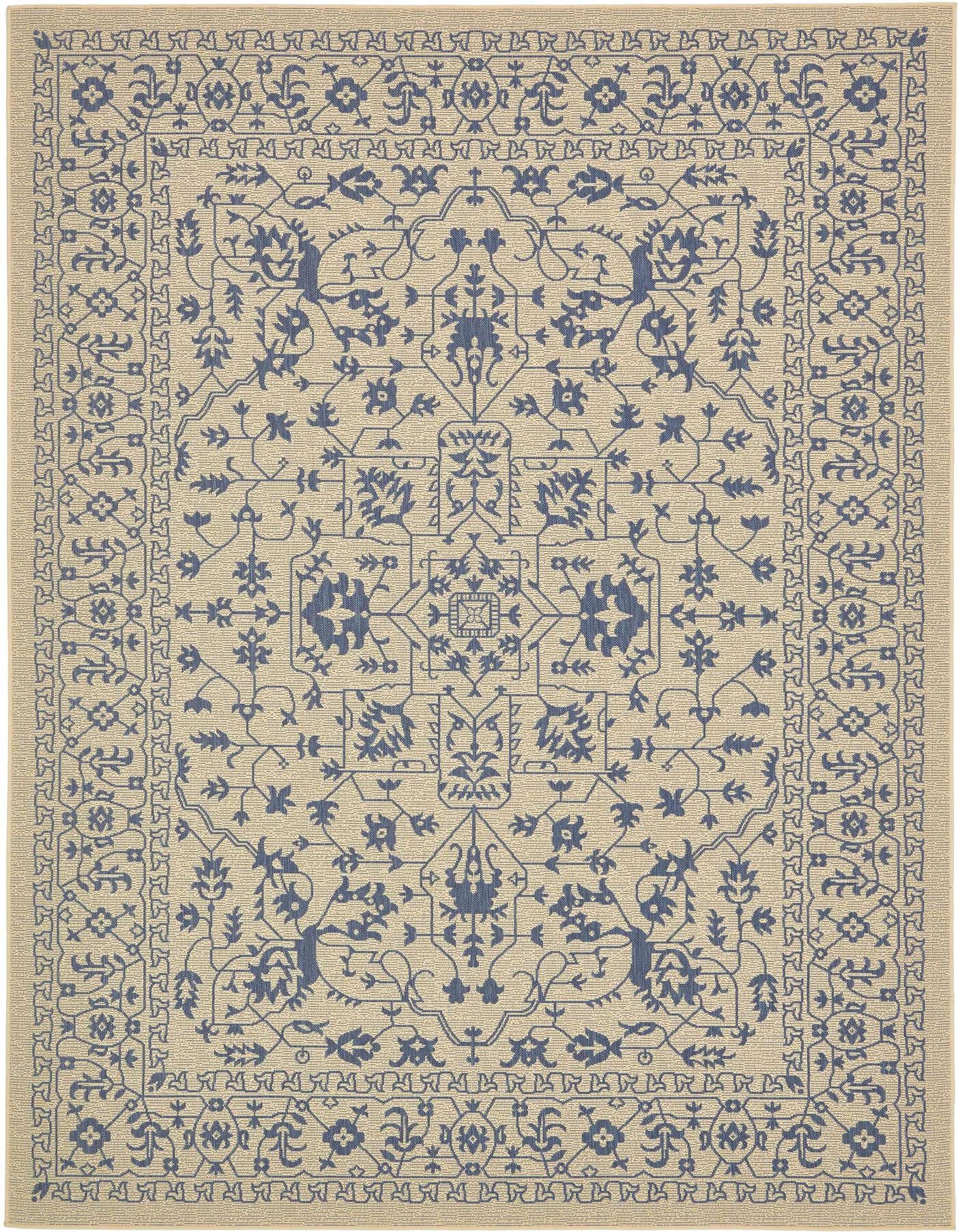 8' x 11' 4 Easy-Clean Botanical Indoor / Outdoor Rug