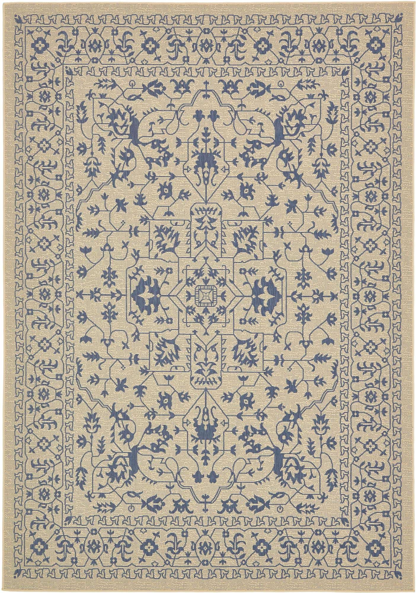 8' x 11' 4 Easy-Clean Botanical Indoor / Outdoor Rug