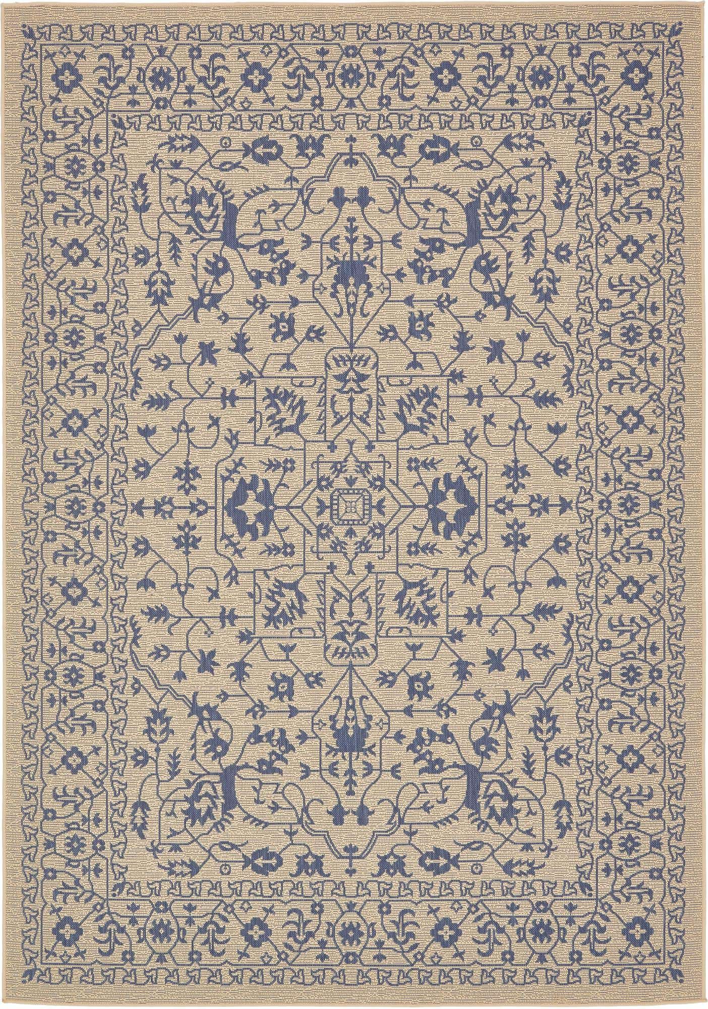 7' x 10' Easy-Clean Botanical Indoor / Outdoor Rug
