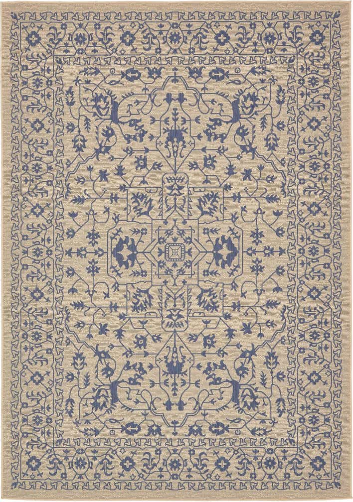 7' x 10' Easy-Clean Botanical Indoor / Outdoor Rug