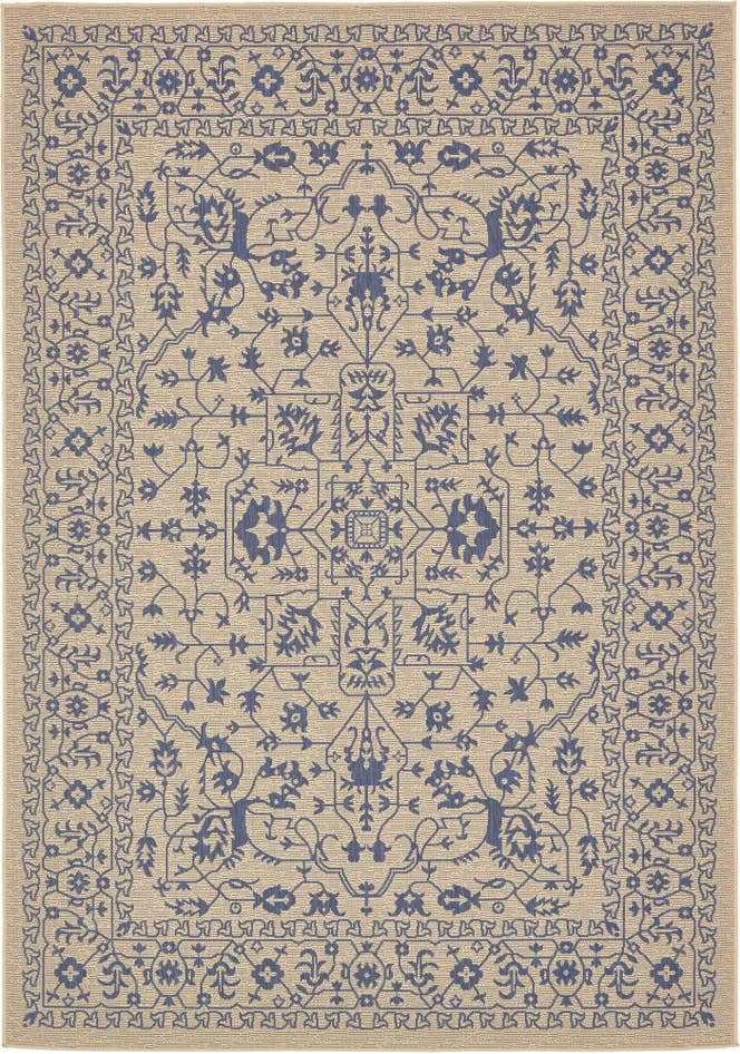 Detail image of 7' x 10' Easy-Clean Botanical Indoor / Outdoor Rug