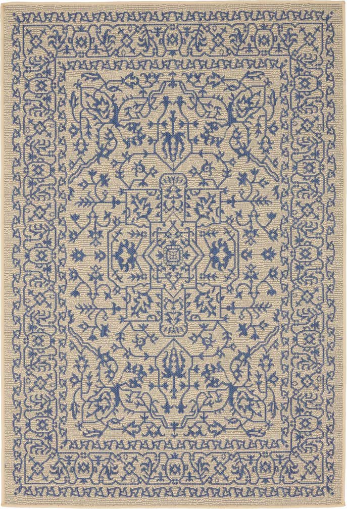 4' x 6' Easy-Clean Botanical Indoor / Outdoor Rug