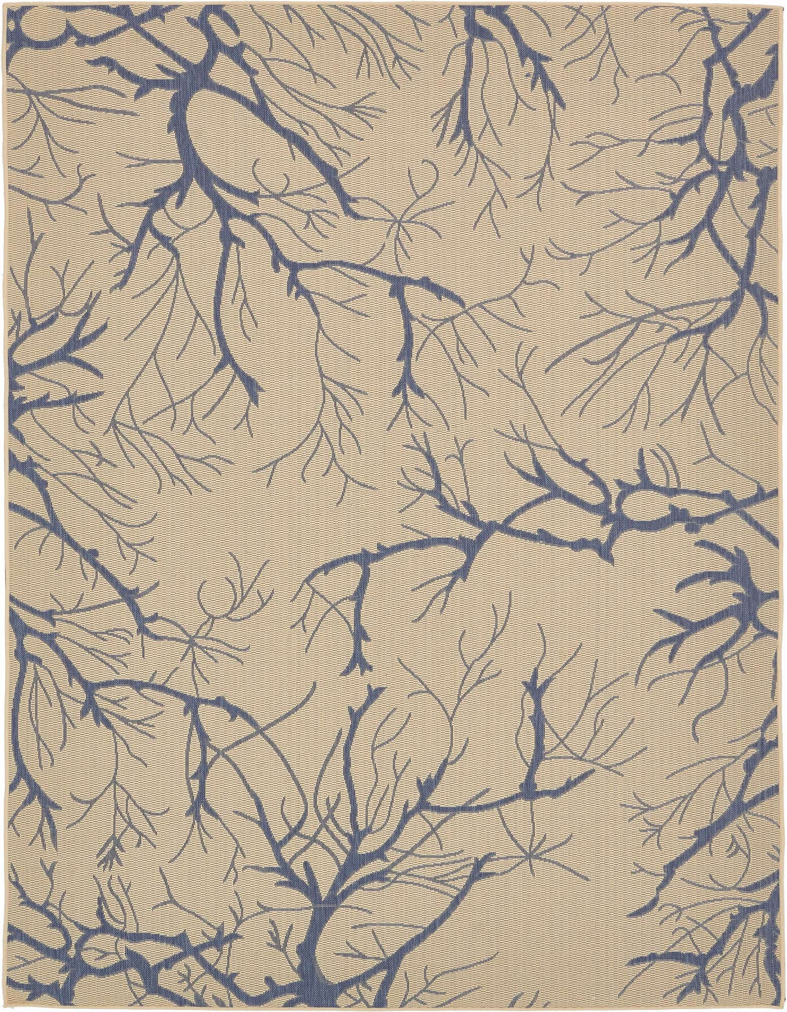 7' x 10' Easy-Clean Botanical Indoor / Outdoor Rug