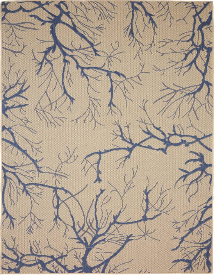 Detail image of 6' x 9' Easy-Clean Botanical Indoor / Outdoor Rug