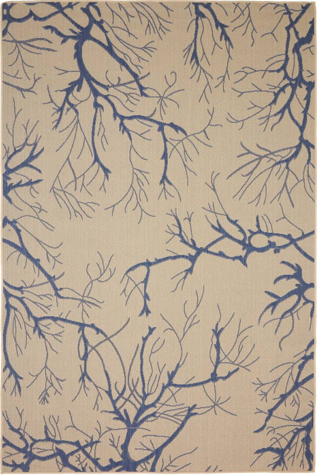 Detail image of 6' x 9' Easy-Clean Botanical Indoor / Outdoor Rug