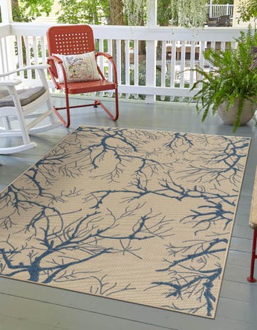 2' x 3' Easy-Clean Botanical Indoor / Outdoor Rug