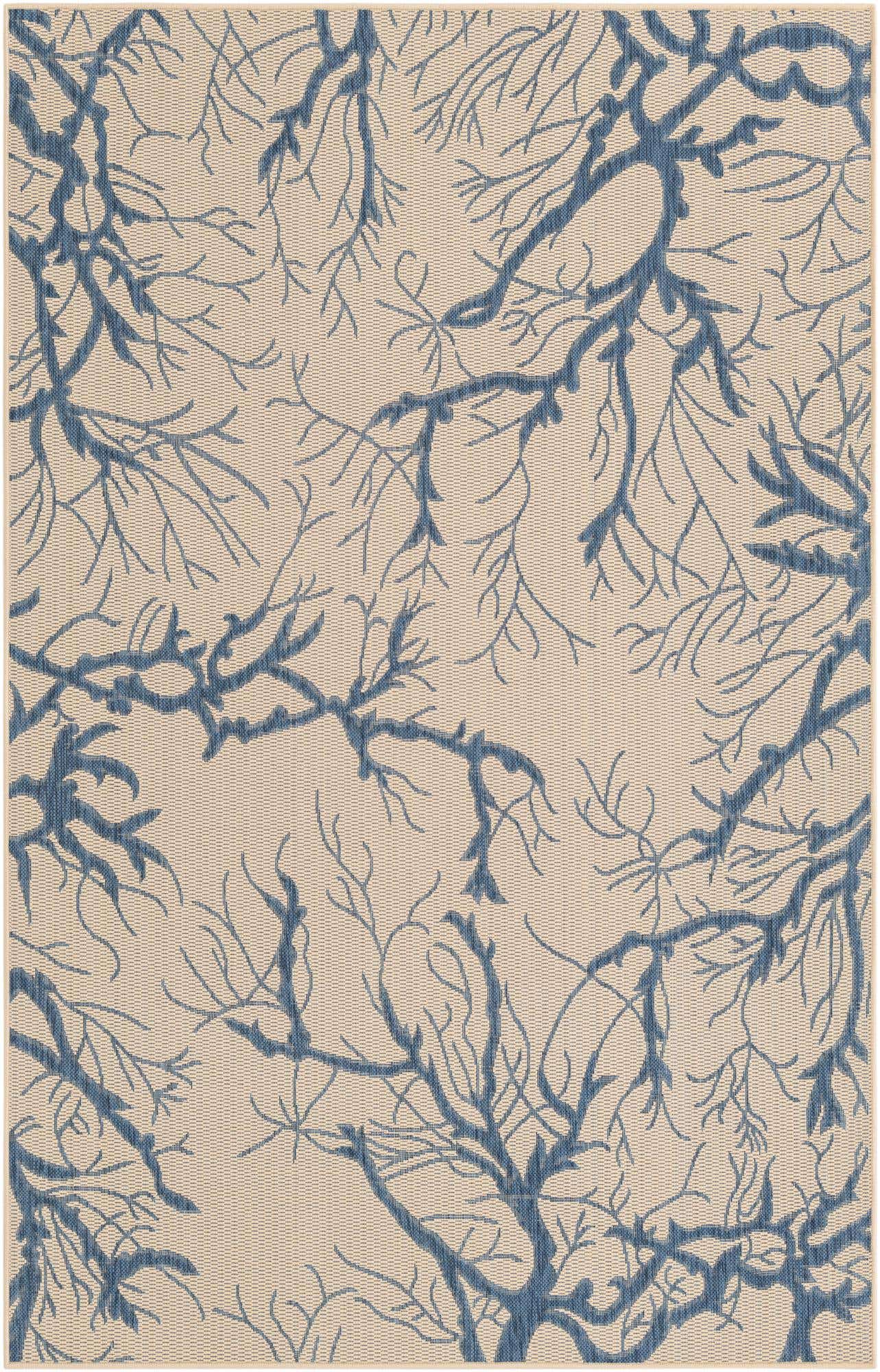 5' x 8' Easy-Clean Botanical Indoor / Outdoor Rug