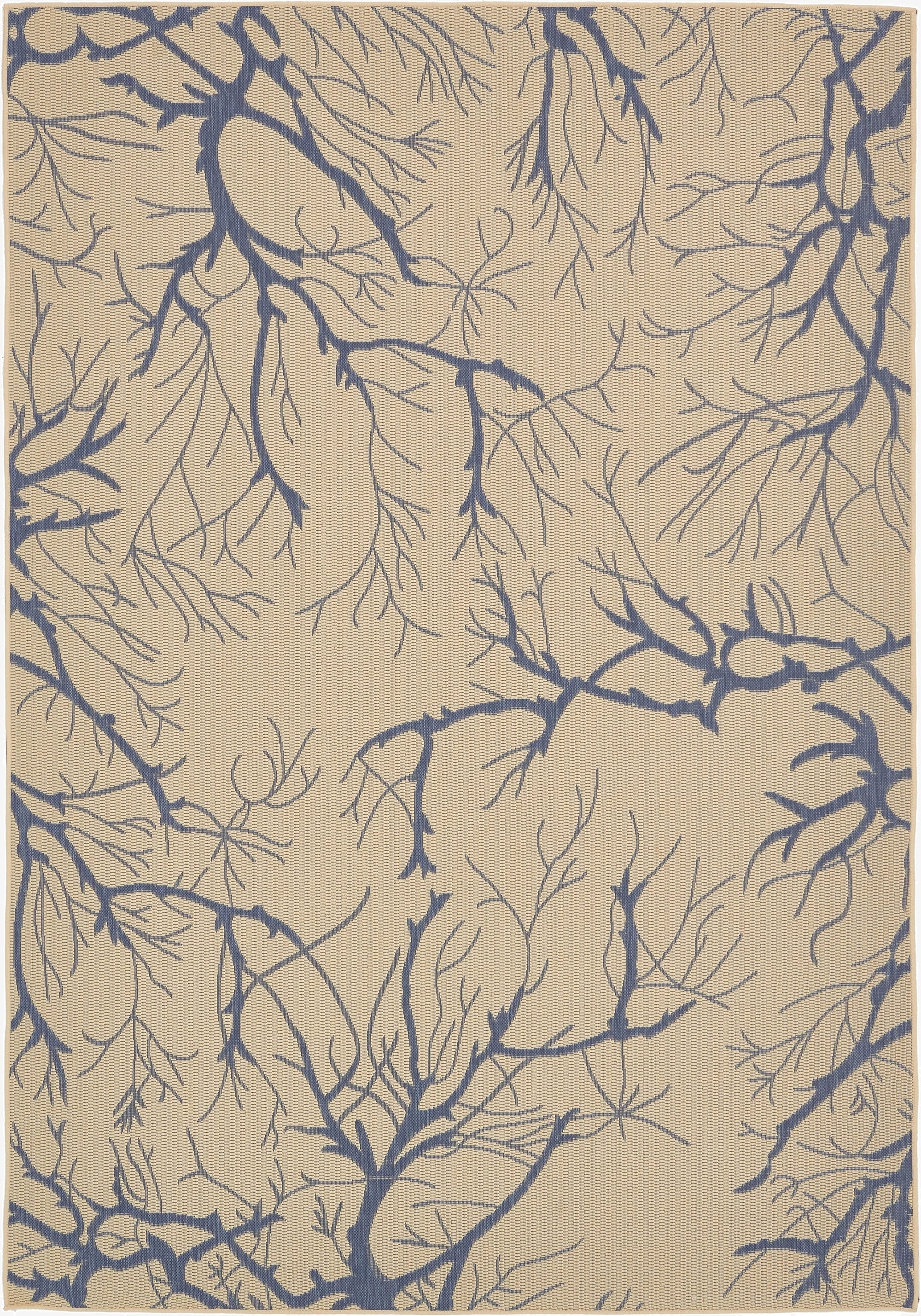 7' x 10'  Washable Botanical Indoor / Outdoor Rug