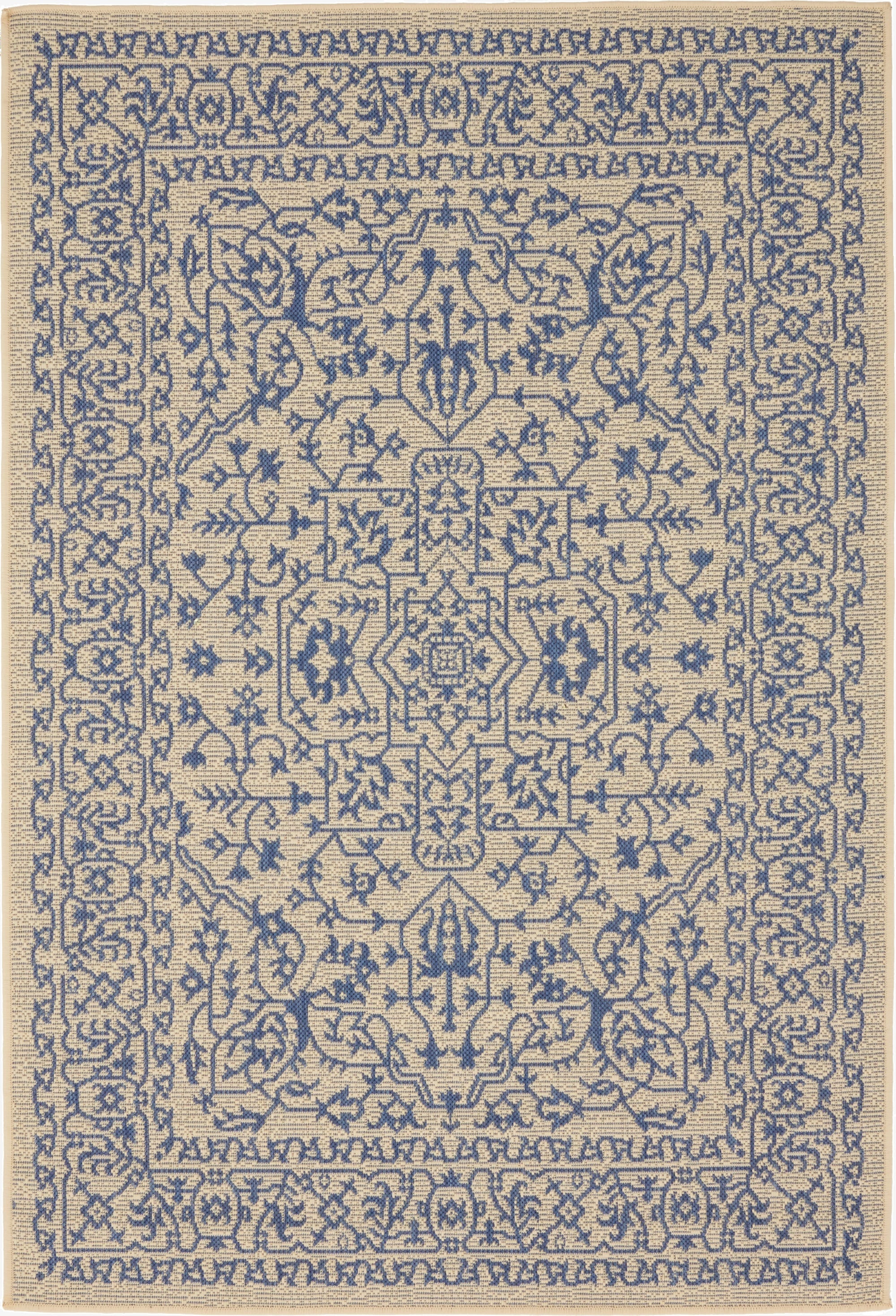 4' x 6'  Washable Botanical Indoor / Outdoor Rug