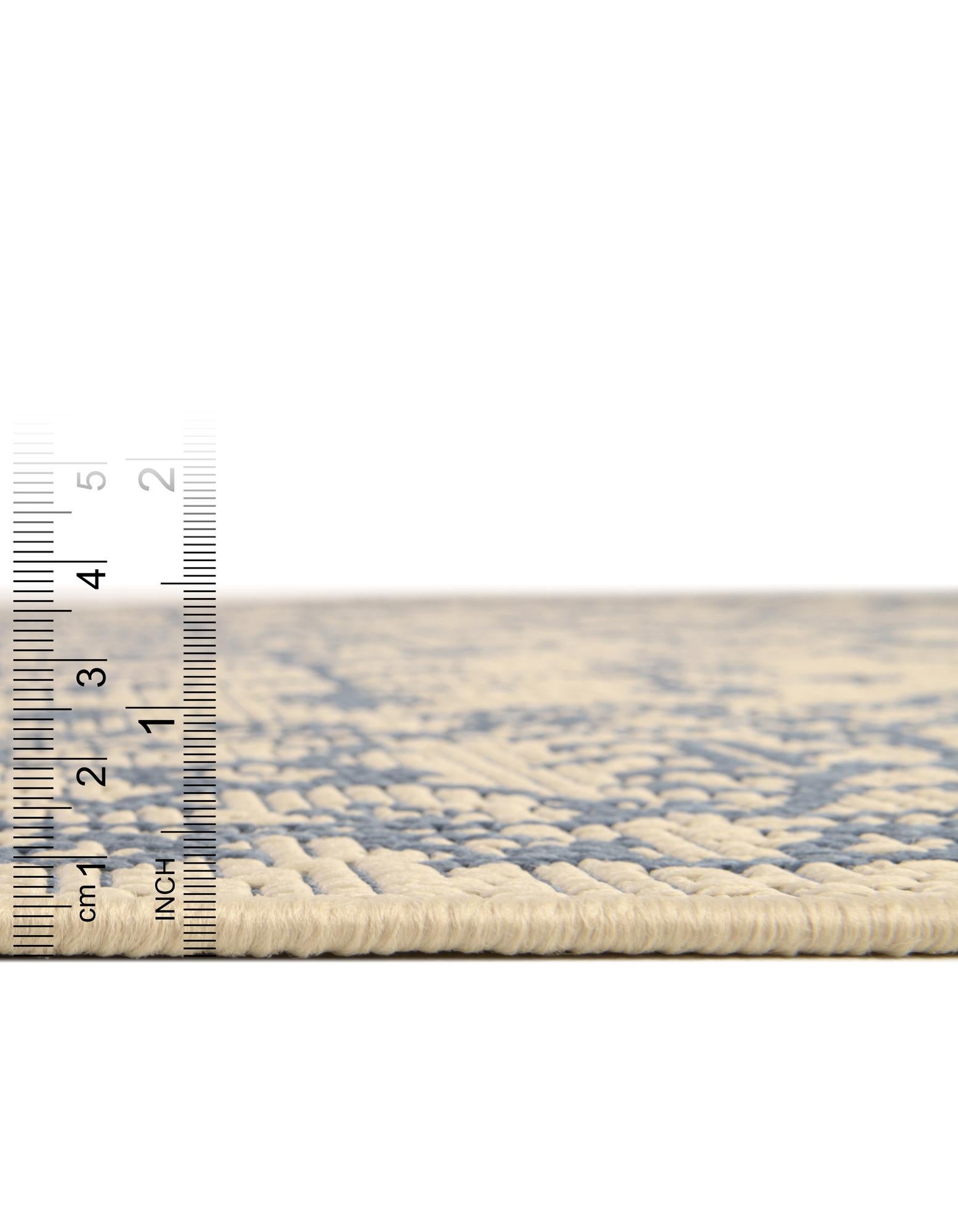 6' x 6' Easy-Clean Botanical Indoor / Outdoor Round Rug