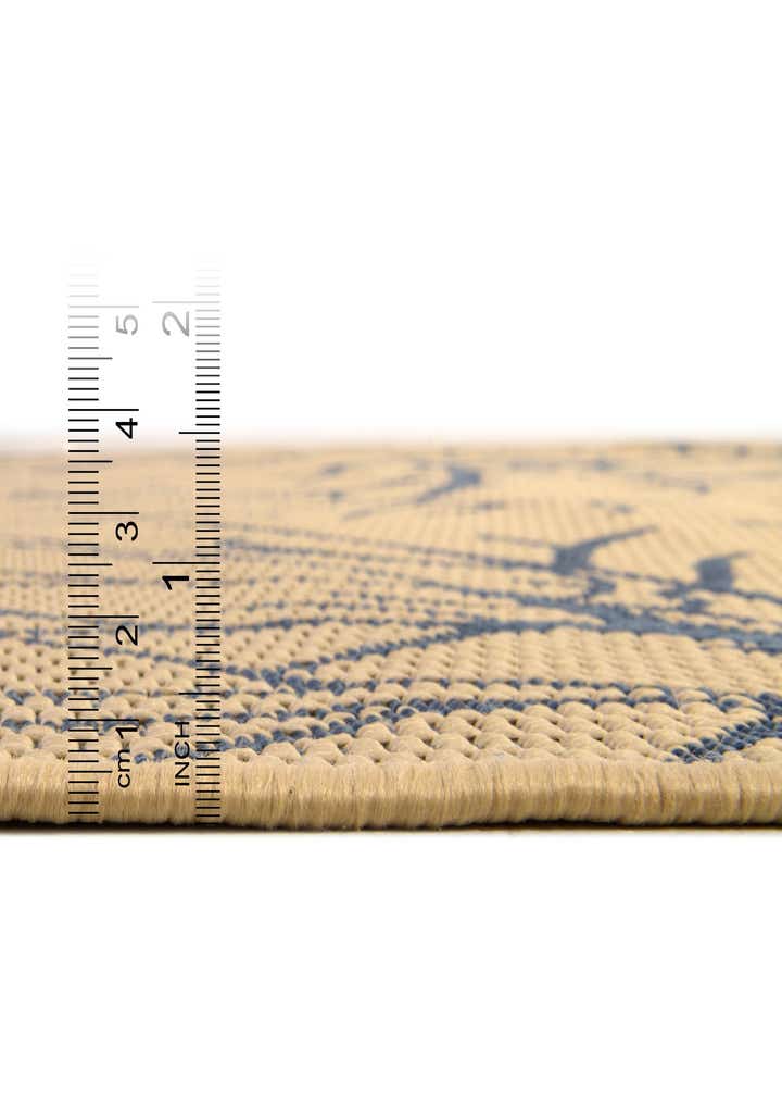 6' x 6' Easy-Clean Botanical Indoor / Outdoor Round Rug