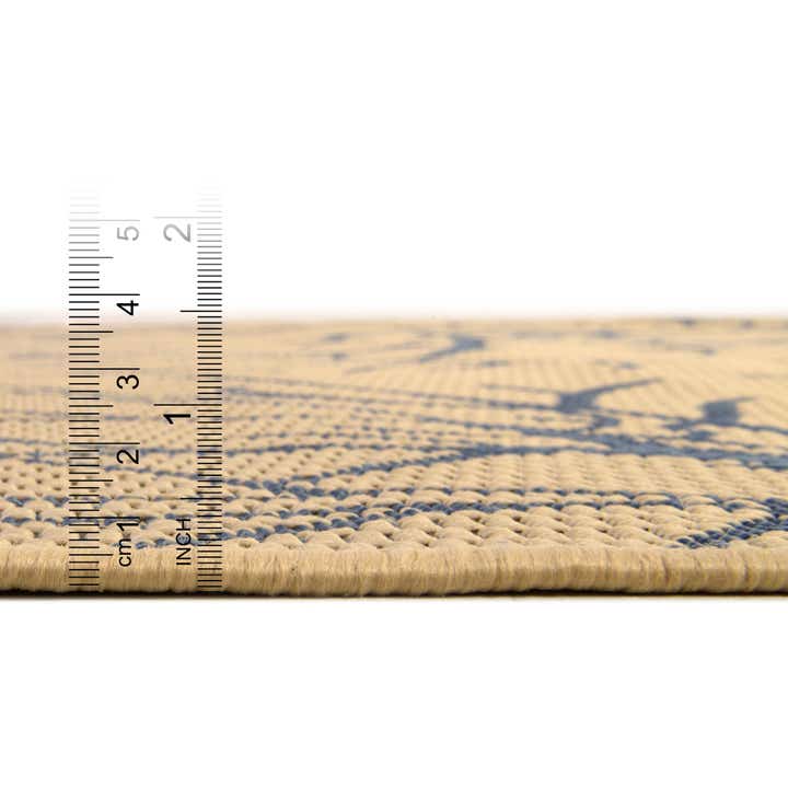 6' x 6' Easy-Clean Botanical Indoor / Outdoor Round Rug