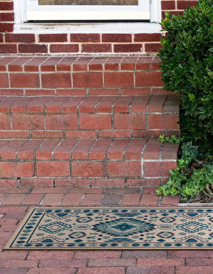 Detail image of 2' x 5'  Washable Baja Indoor / Outdoor Runner Rug