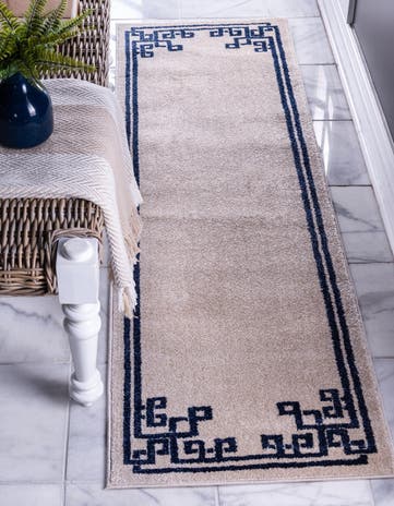 2' 7 x 10' Greek Key Runner Rug