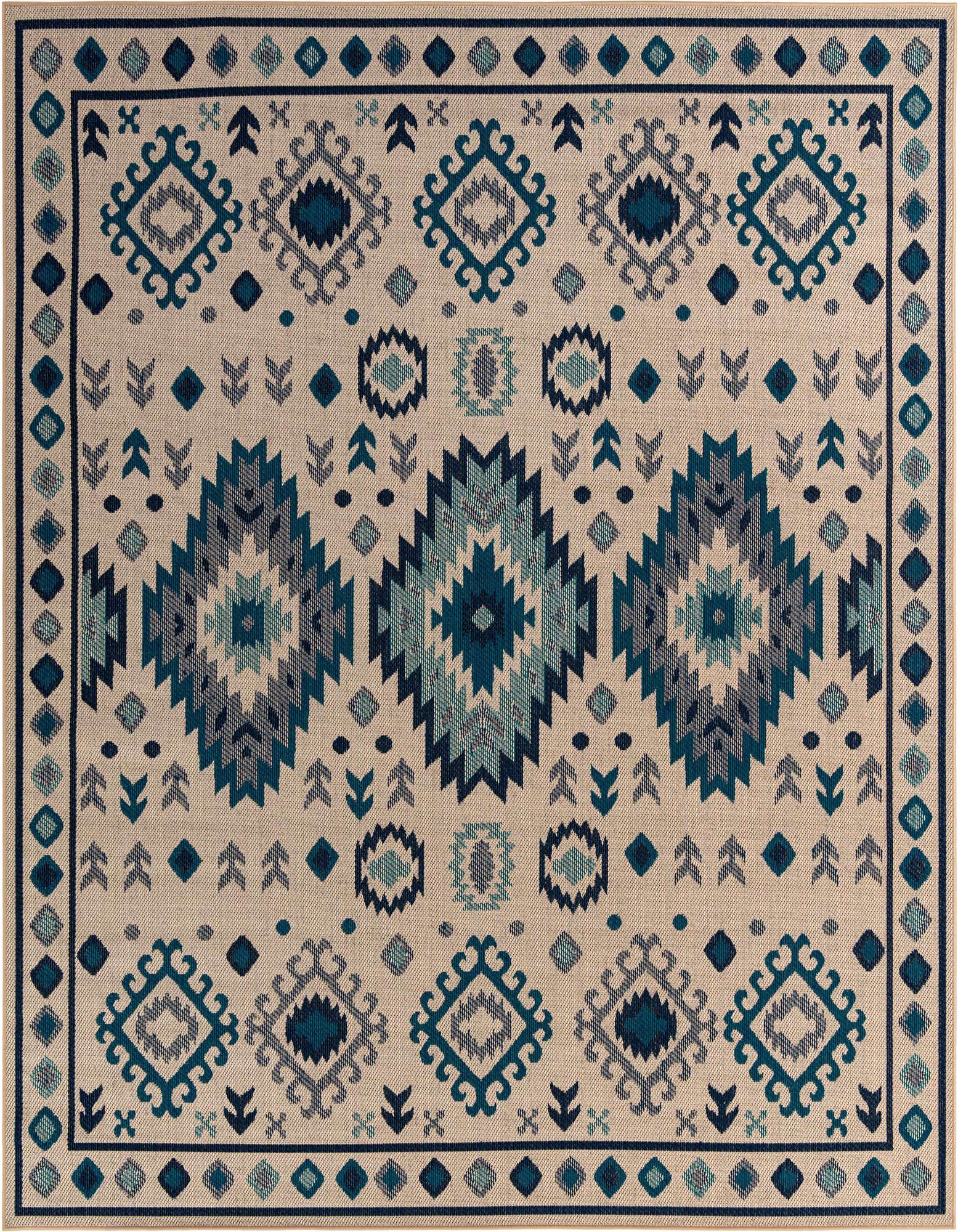 10' x 10' Easy-Clean Baja Indoor / Outdoor Square Rug