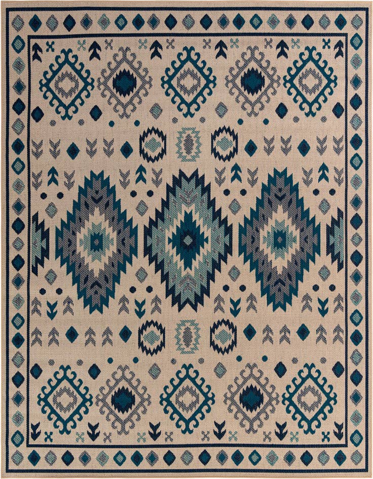 Detail image of 10' x 10' Easy-Clean Baja Indoor / Outdoor Square Rug