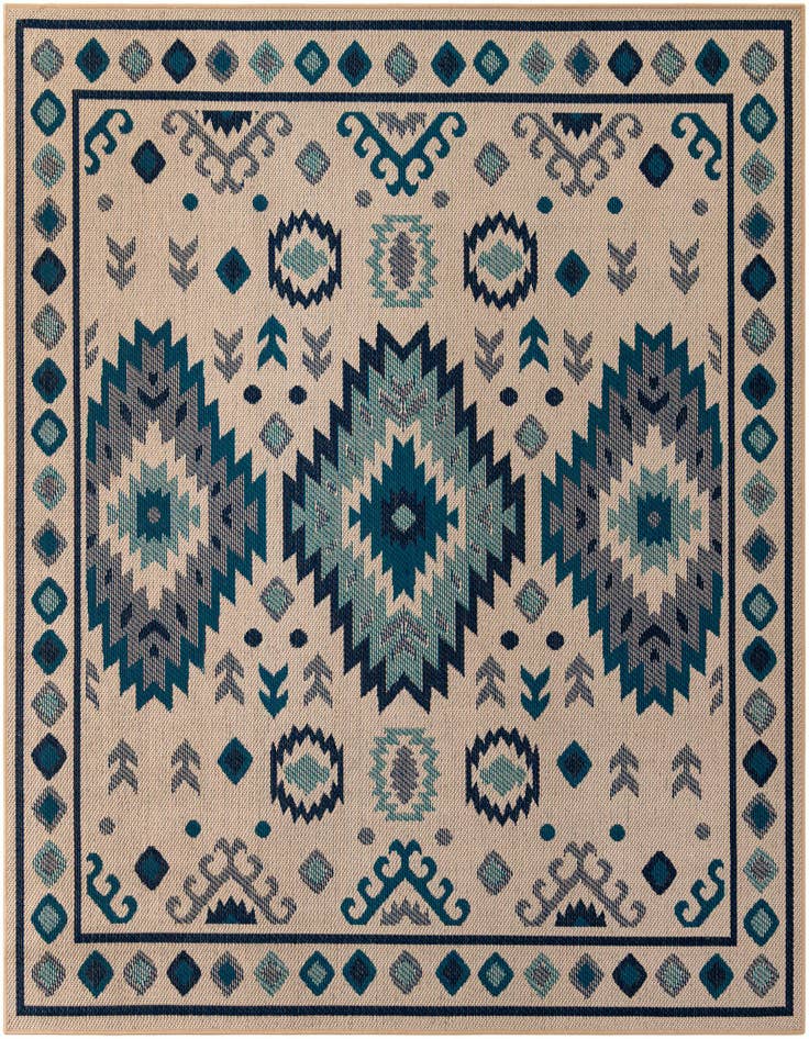 Detail image of 7' 10 x 7' 10 Easy-Clean Baja Indoor / Outdoor Square Rug
