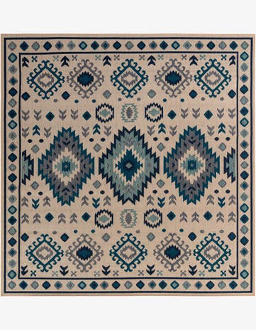 10' x 10' Easy-Clean Baja Indoor / Outdoor Square Rug