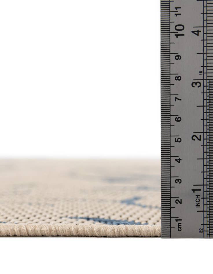 Detail image of 6' x 6' Easy-Clean Botanical Indoor / Outdoor Square Rug