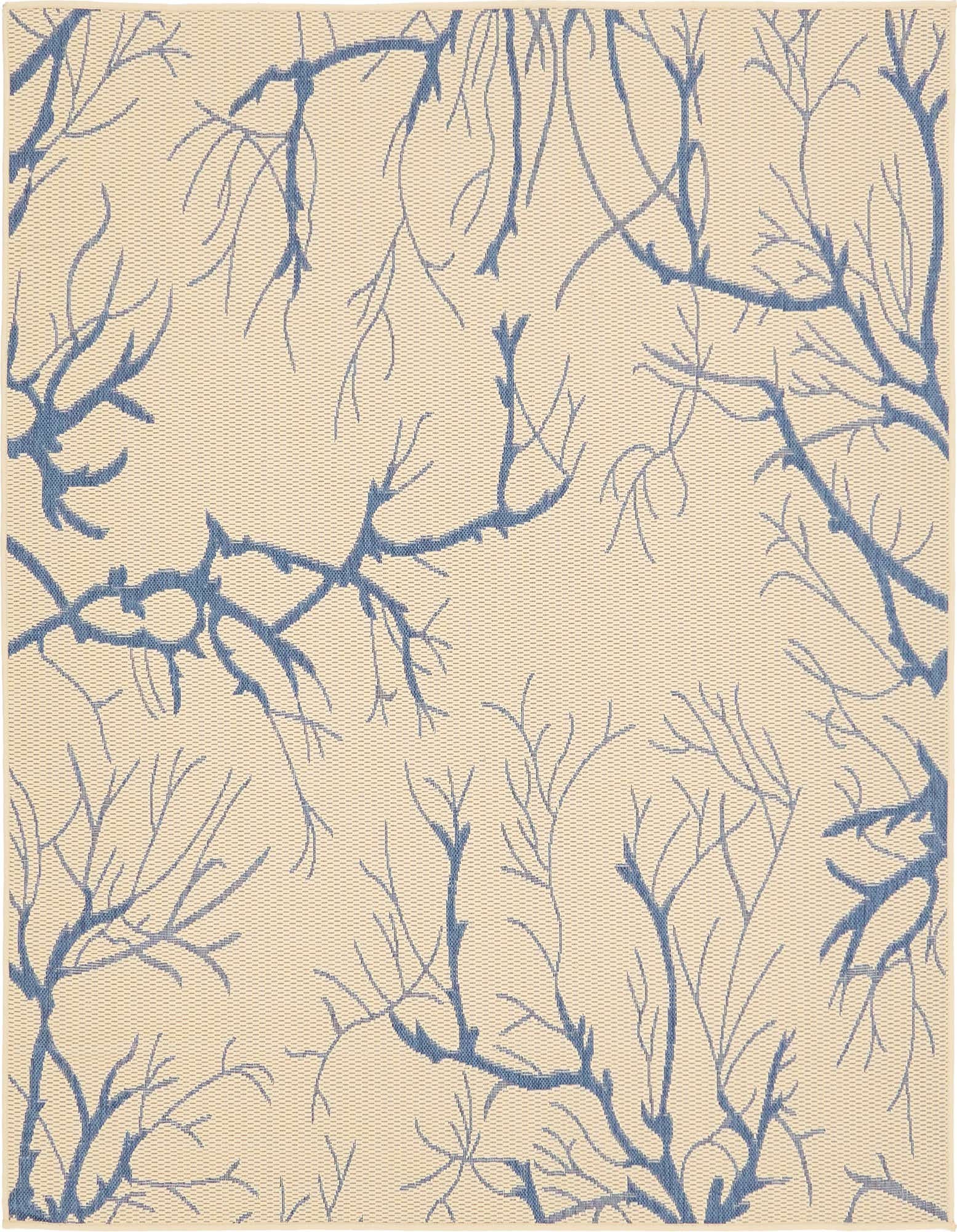6' x 6' Easy-Clean Botanical Indoor / Outdoor Square Rug