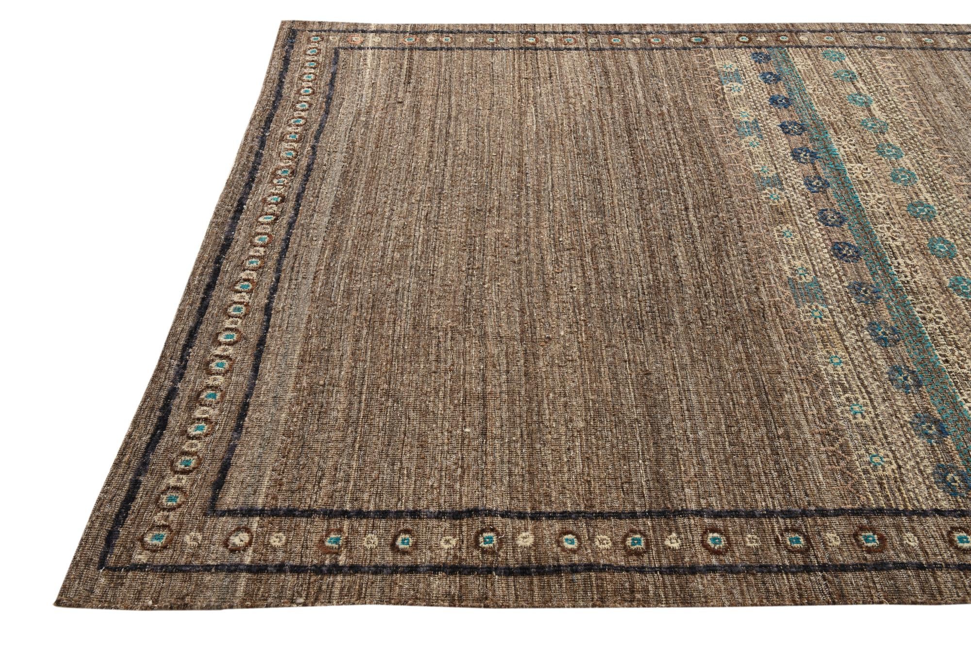 195cm x 290cm anudado a mano Darya Alfombra Lana
