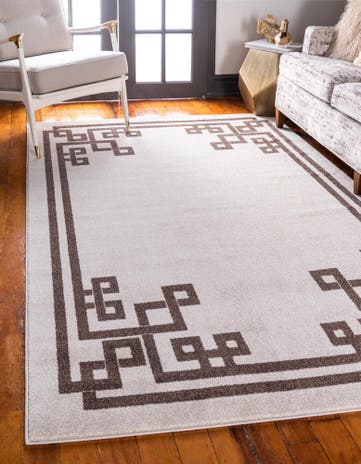Beige and Brown Hera Rug
