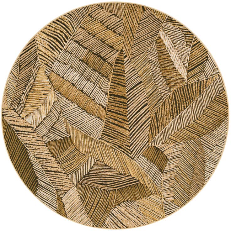 Detail image of 155cm x 155cm Fácil de limpiar Botanical Alfombra Comprar todos los estilos redondo
