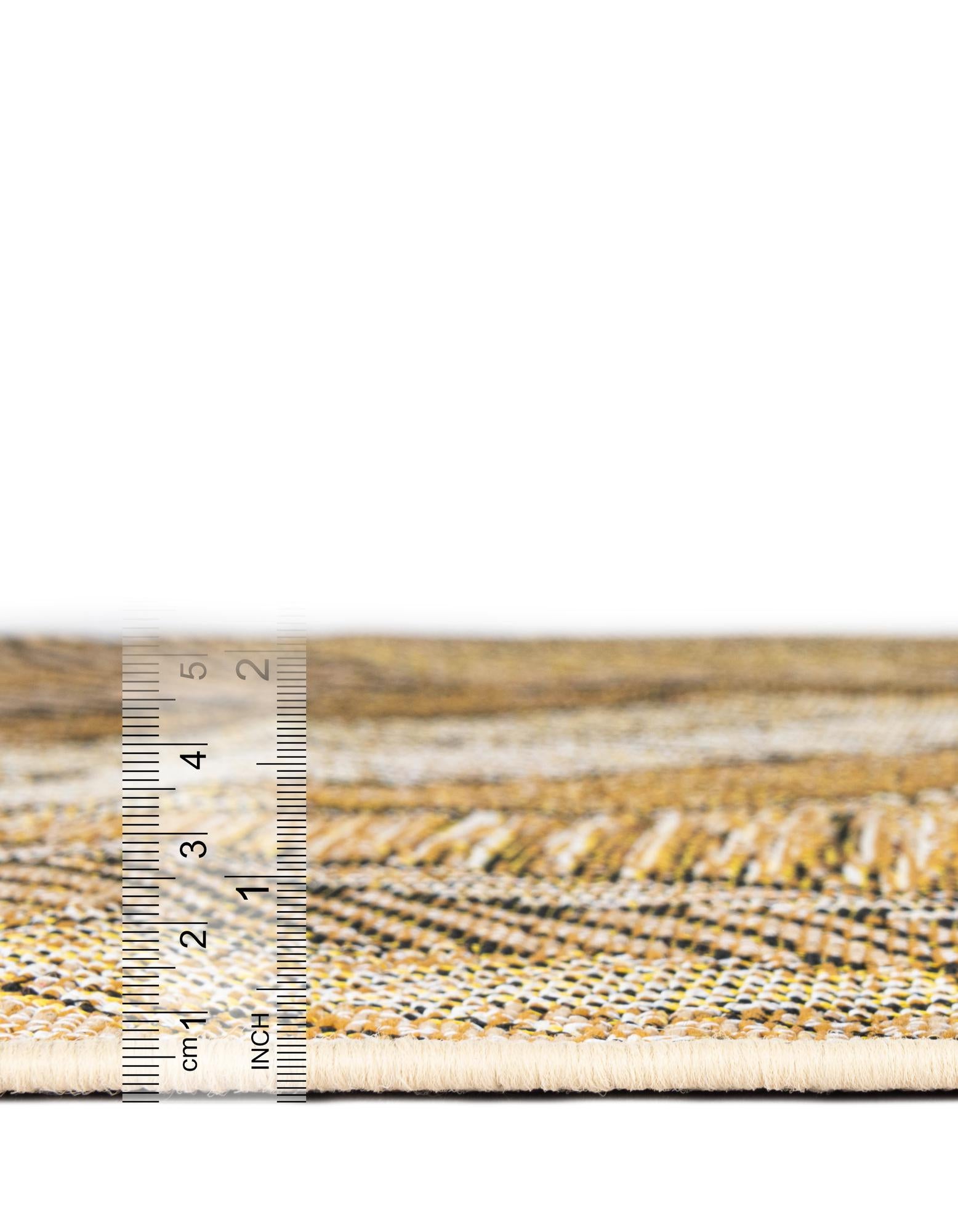 3' x 3' Easy-Clean Botanical Indoor / Outdoor Round Rug