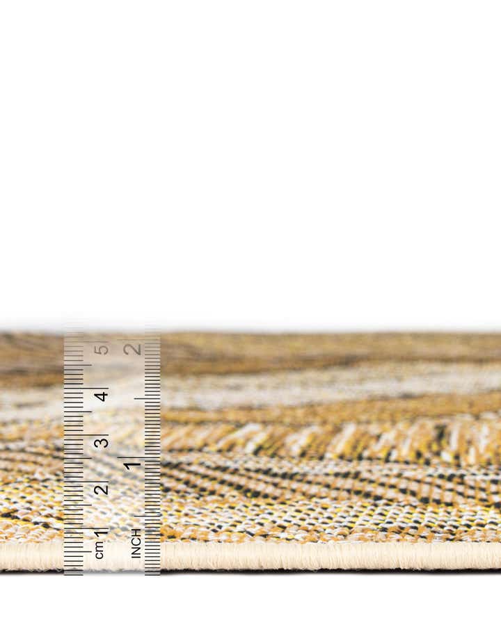 4' x 4' Easy-Clean Botanical Indoor / Outdoor Round Rug