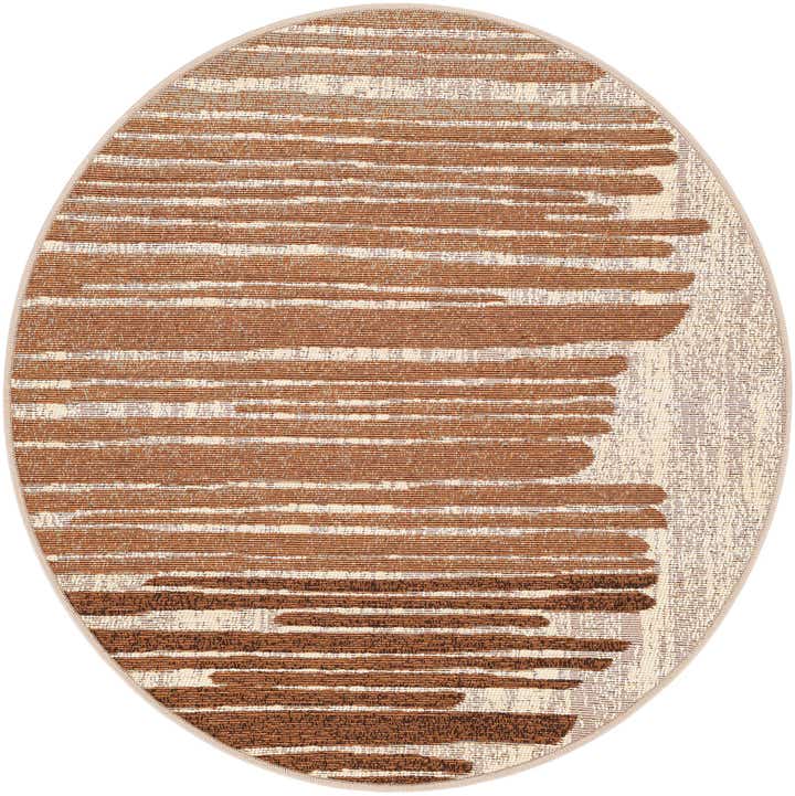 3' x 3' Easy-Clean Modern Indoor / Outdoor Round Rug
