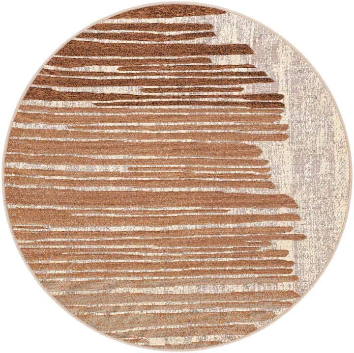 4' x 4' Easy-Clean Modern Indoor / Outdoor Round Rug