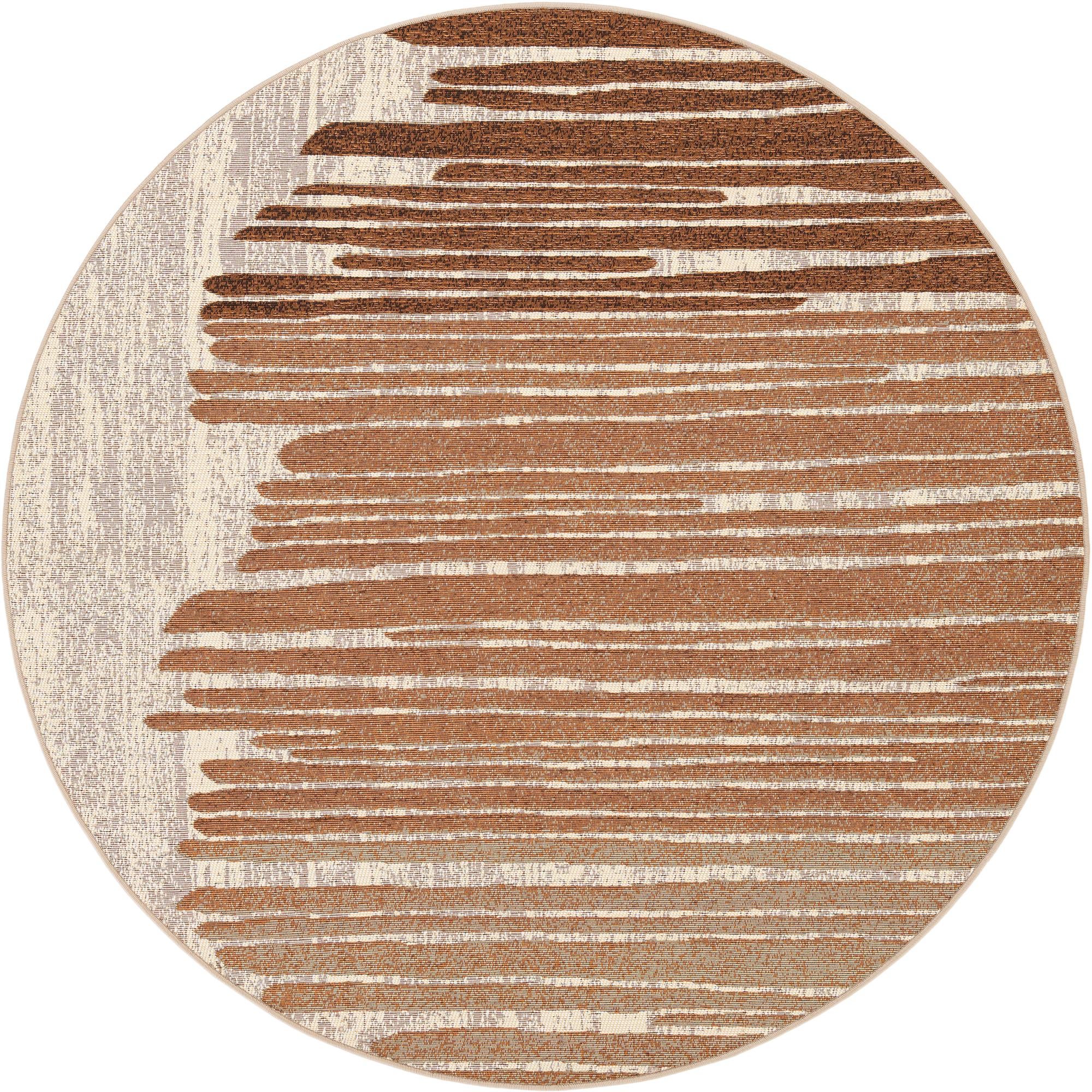 5' x 5' Easy-Clean Modern Indoor / Outdoor Round Rug