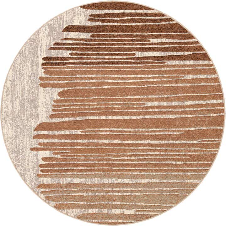 5' x 5' Easy-Clean Modern Indoor / Outdoor Round Rug