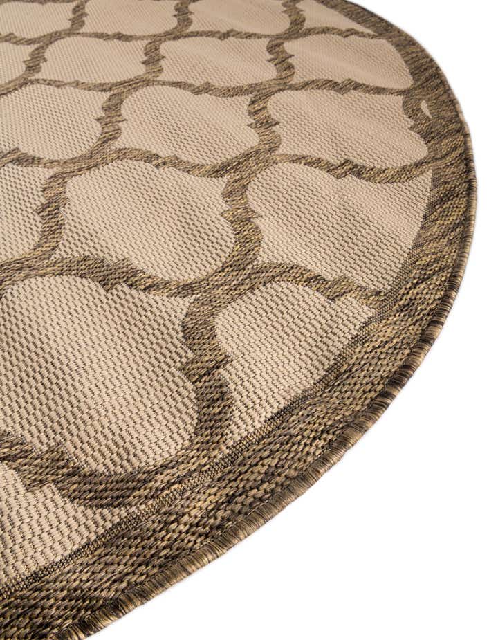 6' x 6' Easy-Clean Trellis Indoor / Outdoor Round Rug