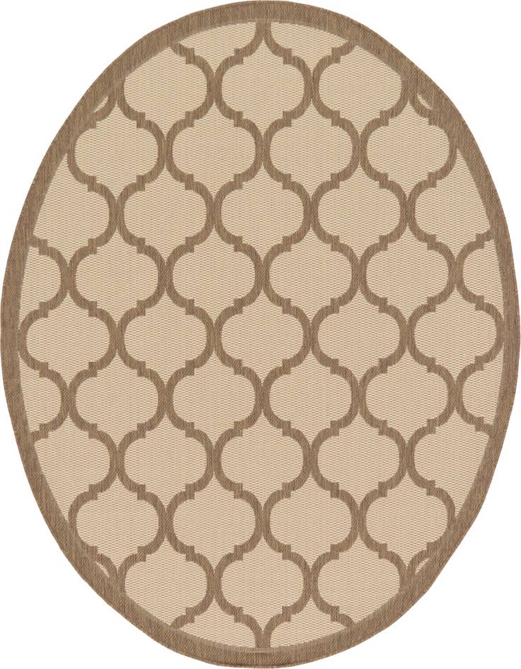 Detail image of 6' x 6' Easy-Clean Trellis Indoor / Outdoor Round Rug
