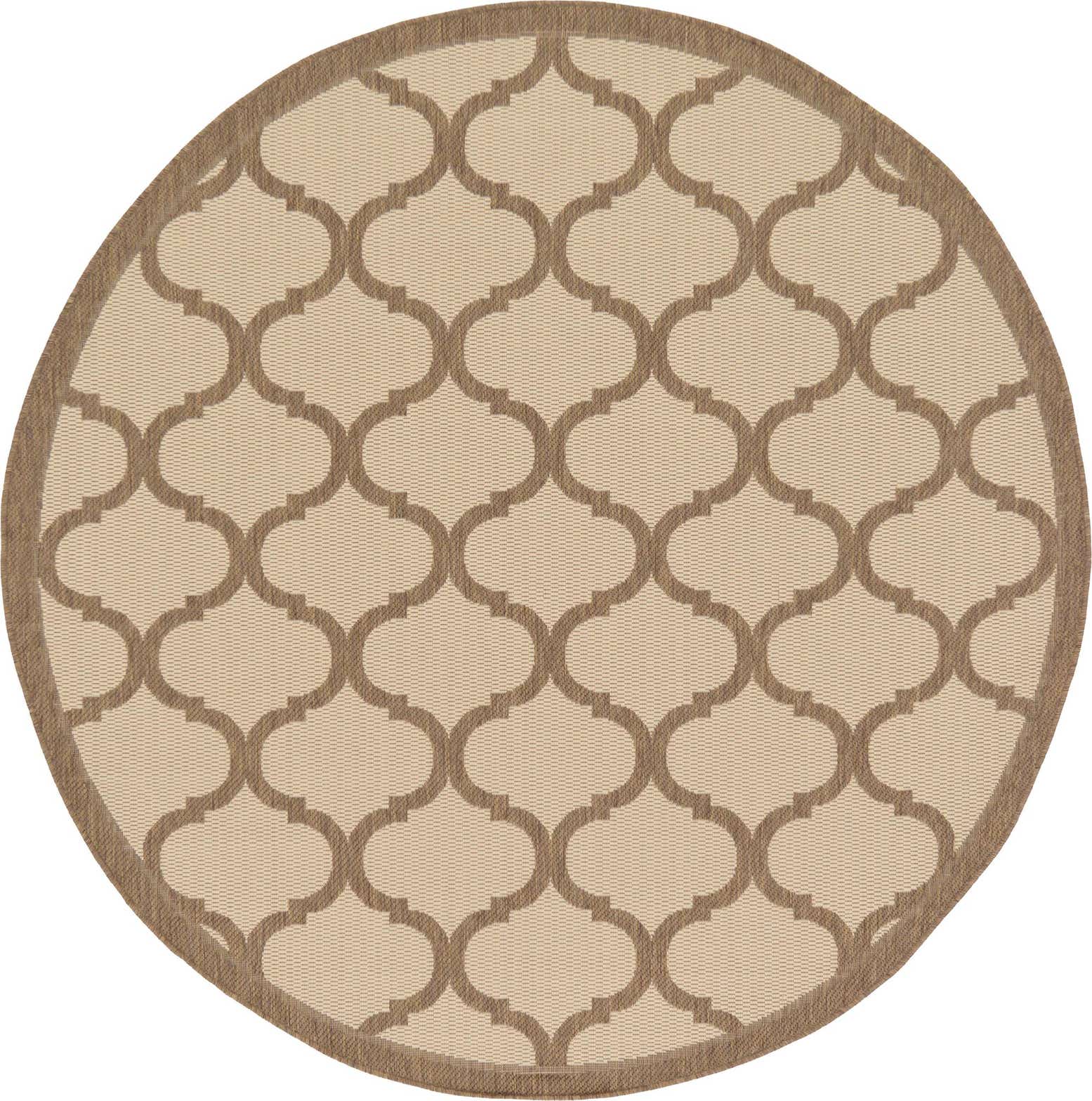 6' x 6' Easy-Clean Trellis Indoor / Outdoor Round Rug