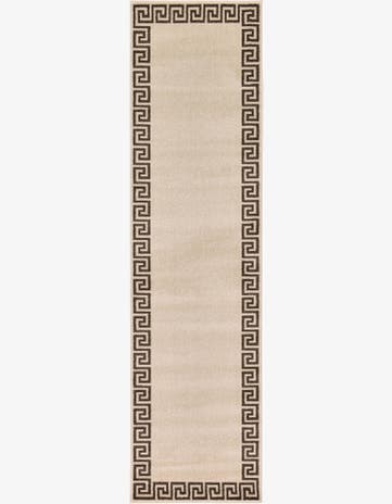 Beige and Brown Hera Runner Rug