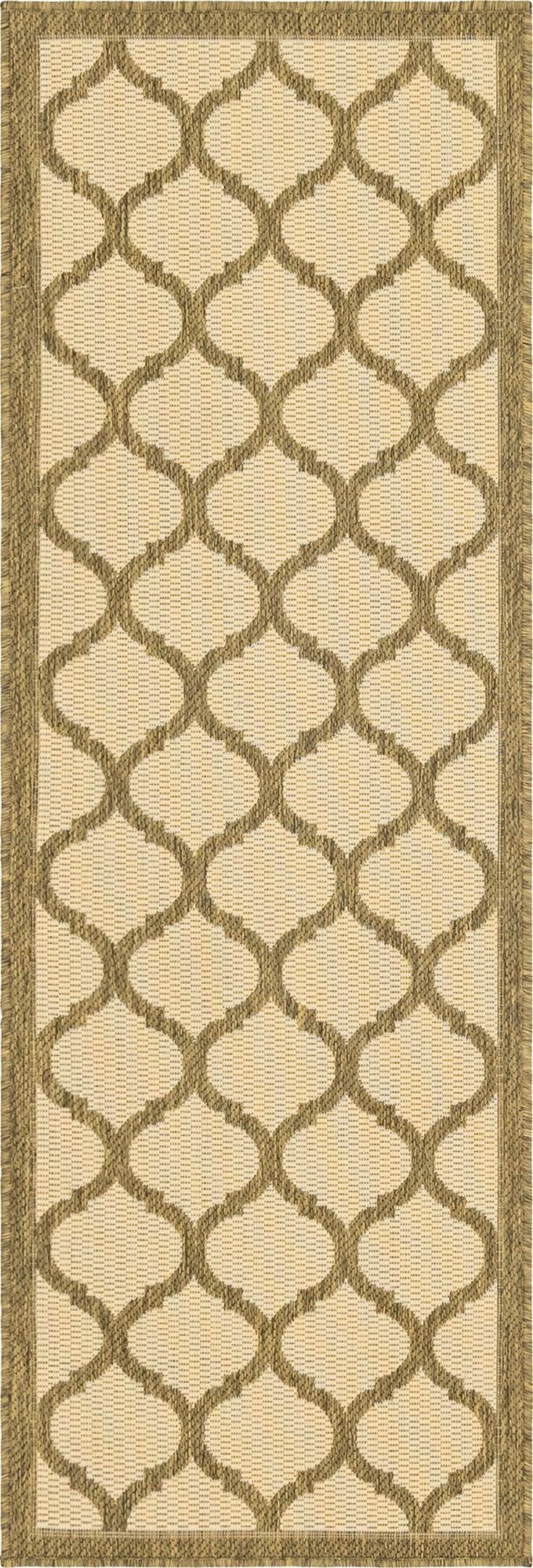 2' 2 x 6' Washable Lattice Indoor / Outdoor Runner Rug
