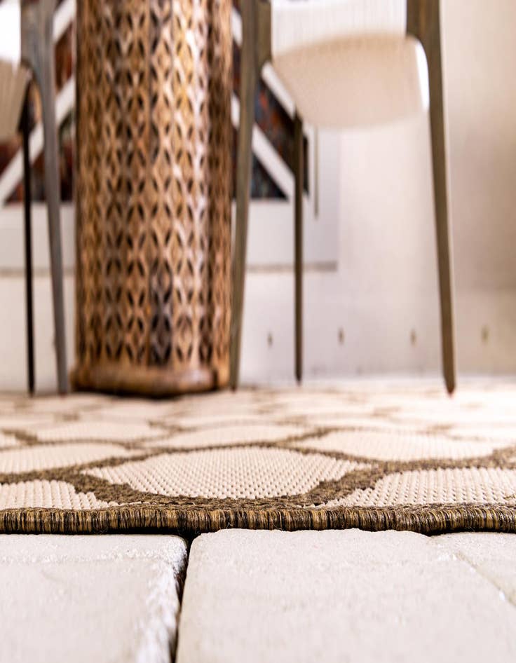 Detail image of 2' 2 x 6'  Washable Trellis Indoor / Outdoor Runner Rug