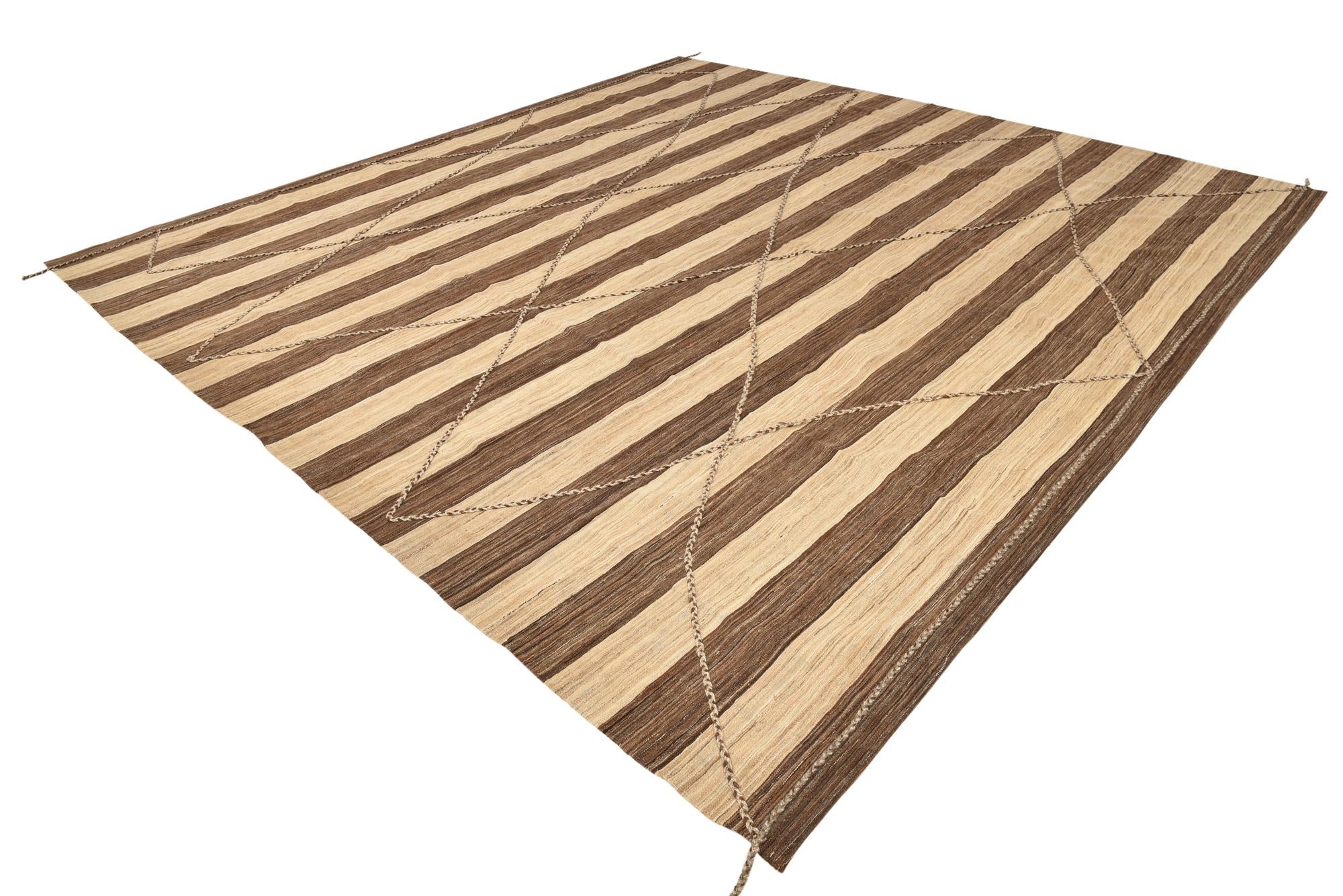 13' 2 x 13' 8 Hand Knotted Moroccan Wool Square Rug