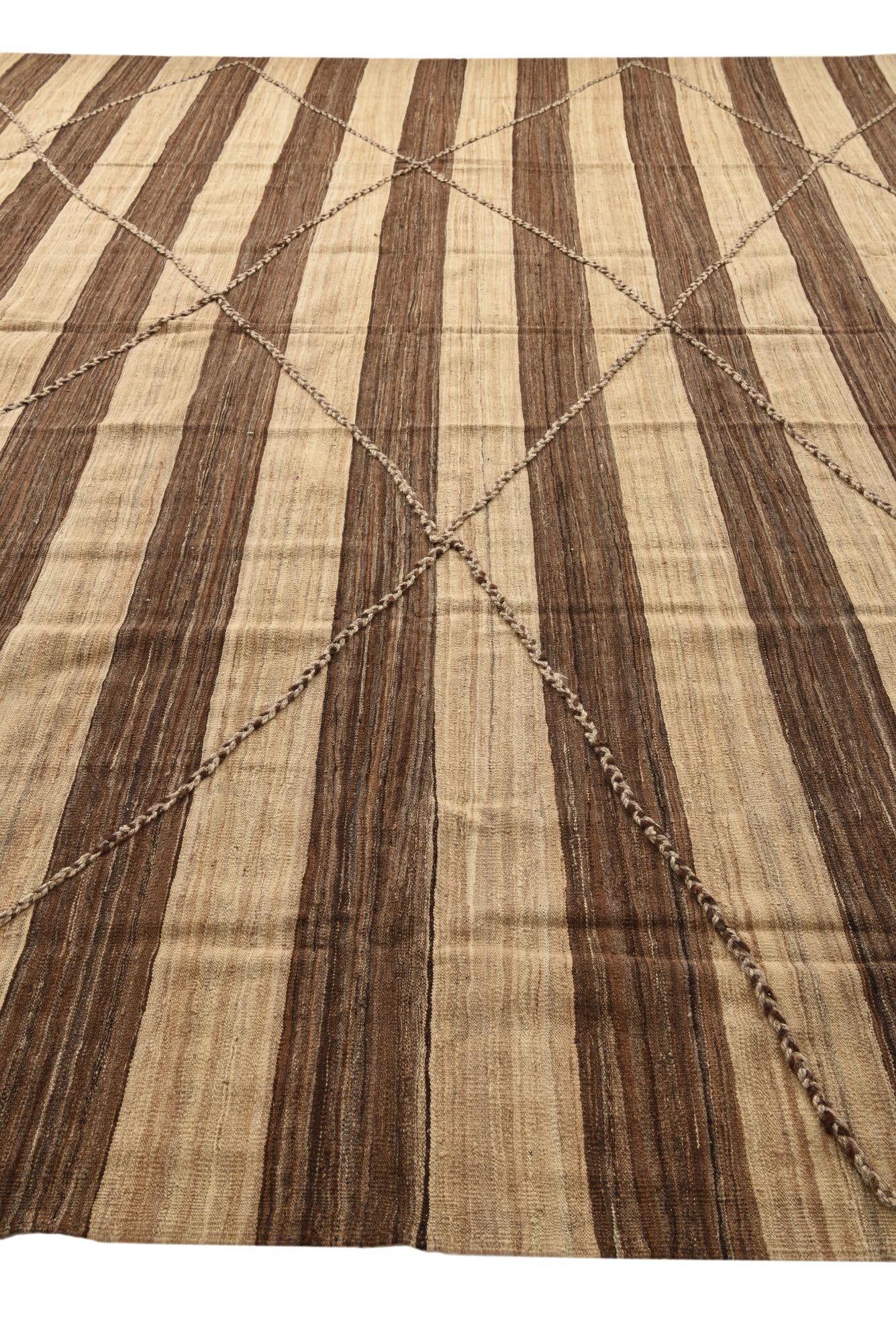 13' 2 x 13' 8 Hand Knotted Moroccan Wool Square Rug