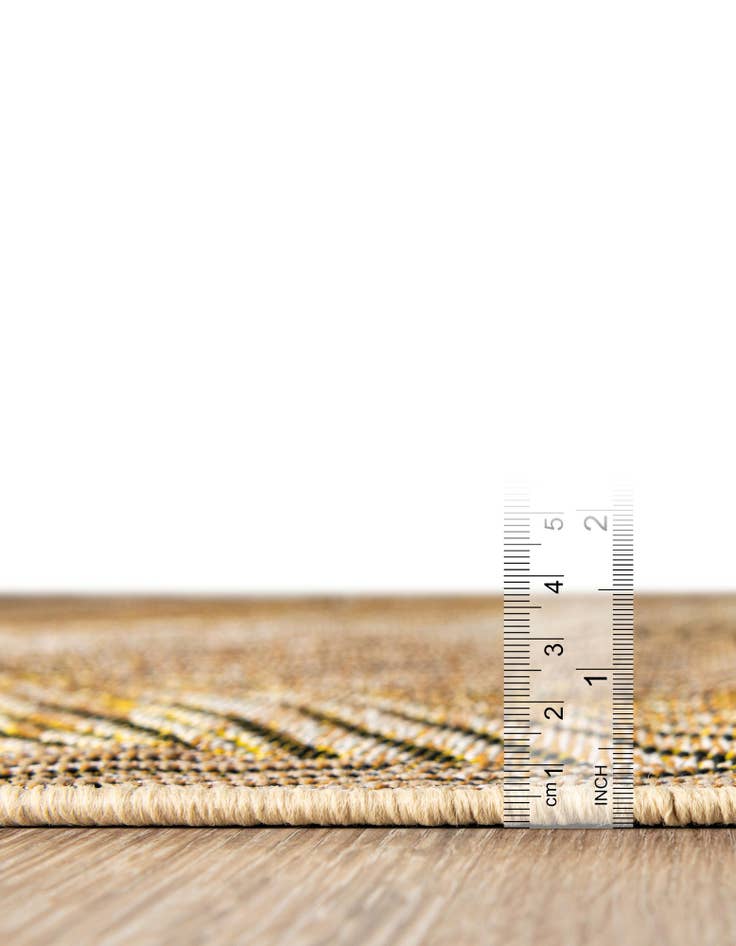 Detail image of 8' x 8' Easy-Clean Botanical Indoor / Outdoor Square Rug