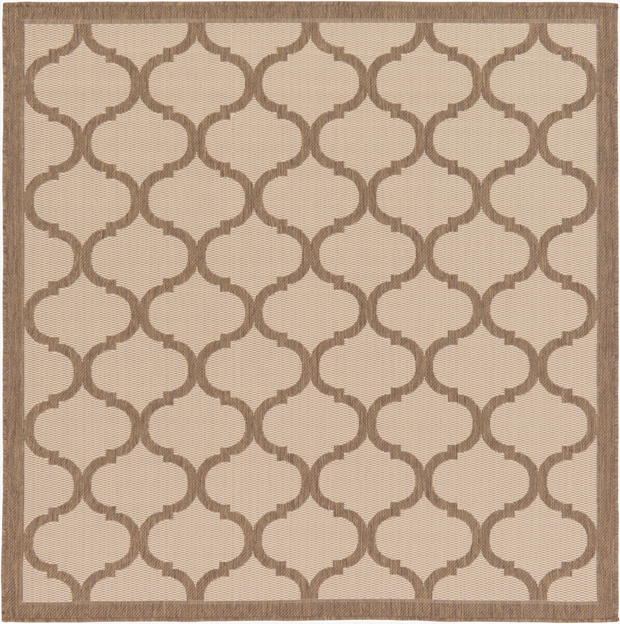 185cm x 185cm  Washable Lattice Indoor / Outdoor Square Rug