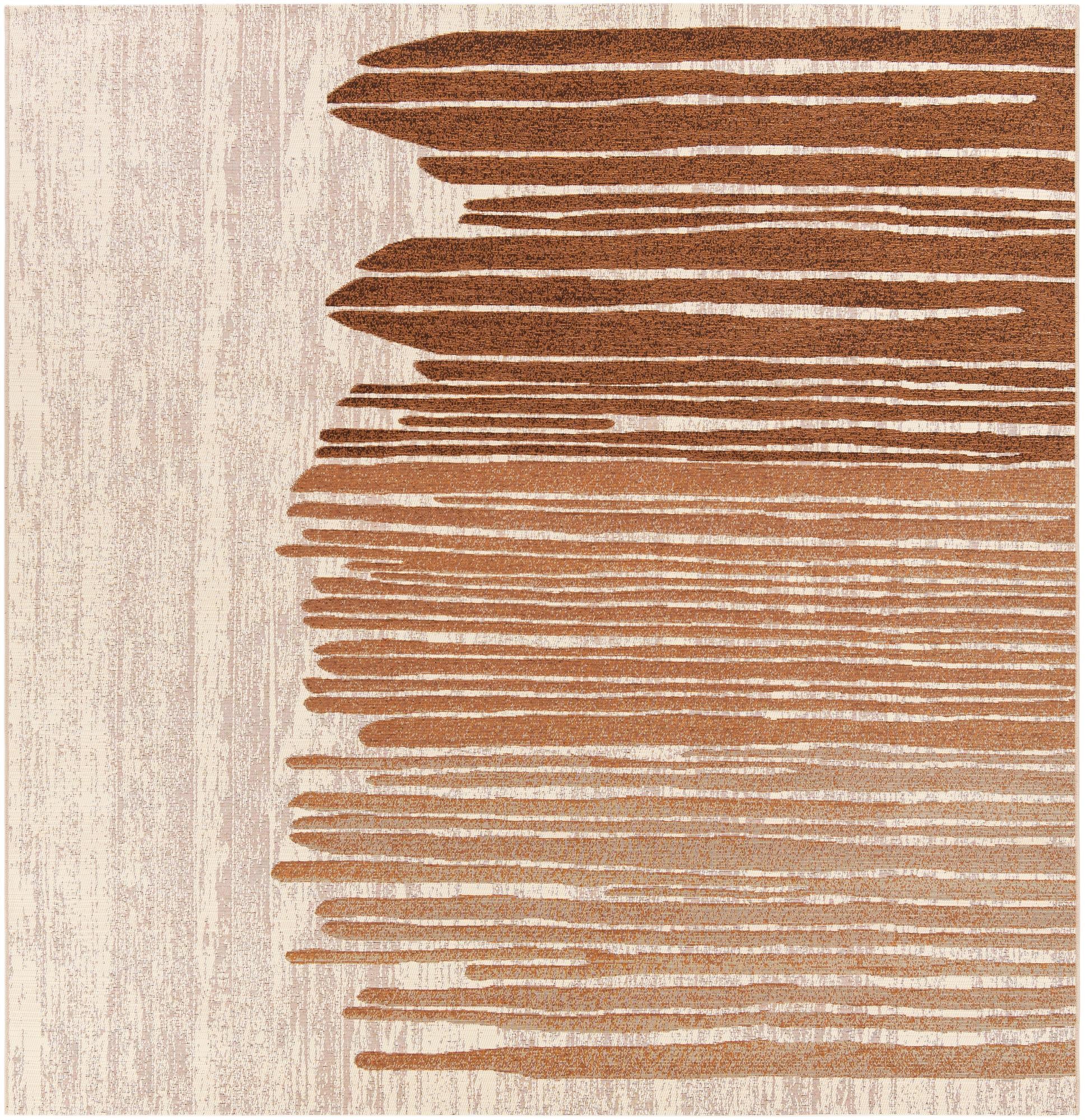 7' 10 x 7' 10 Easy-Clean Modern Indoor / Outdoor Square Rug