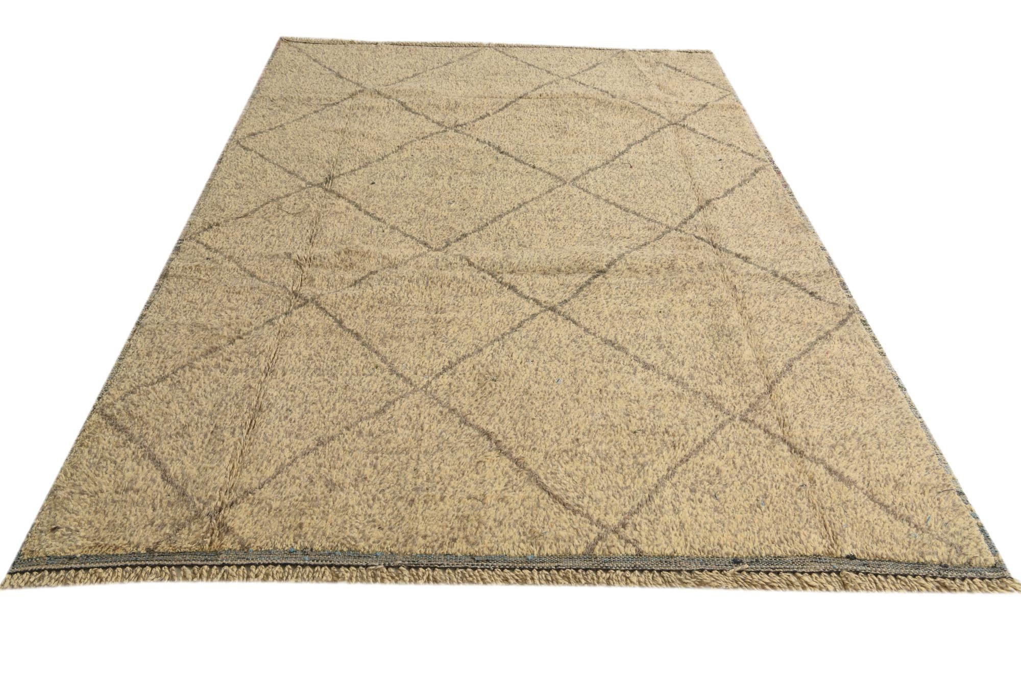 6' x 9' 2 Hand Knotted Moroccan Wool Rug
