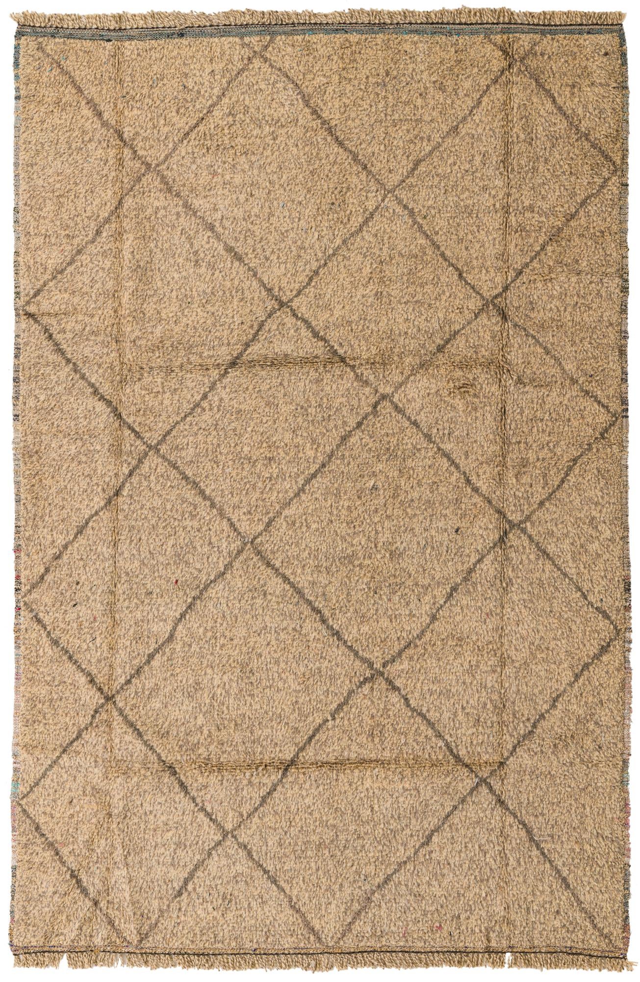 6' x 9' 2 Hand Knotted Moroccan Wool Rug