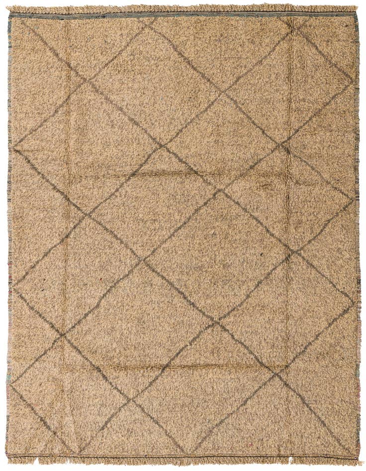 Detail image of 6' x 9' 2 Hand Knotted Moroccan Wool Rug
