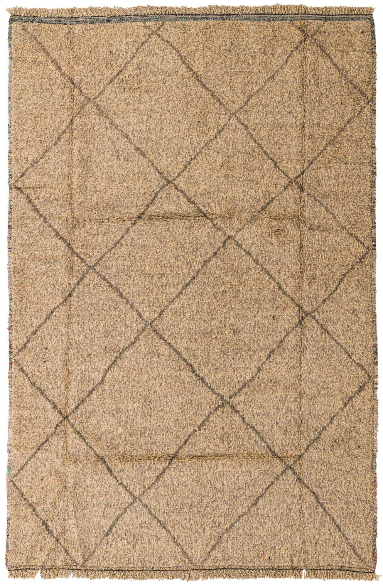 6' x 9' 2 Hand Knotted Moroccan Wool Rug